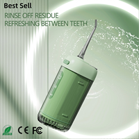 Hydropulseur dentaire portable, irrigateur buccal, rechargeable par USB, jet d'eau pour le nettoyage des dents, 5 embouts, mini machine à laver la bouche de 200 ml