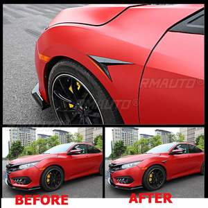 2 piezas de cubiertas decorativas para ventilación lateral de guardabarros de coche, embellecedores de entrada de aire para Honda/Mazda/BMW/Audi - Product Image 4