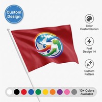 Drapeau à main personnalisé Somaliland Érythrée 15x10cm Mini drapeau national à tenir à la main avec impression de tout design OEM