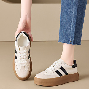 Chaussures pour femmes <span class=keywords><strong>Grand</strong></span> Court Alpha cuir mode polyvalent semelle épaisse décontracté Ultra léger décontracté sport conseil baskets - Product Image 1