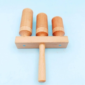Venta al por mayor: Agogo Guiro de madera acanalado de 2 y 3 tonos con mazo de madera, instrumento de percusión Orff para niños, para raspar con múltiples timbres - Product Image 6