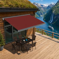 Auvent rétractable en tissu pour terrasse, idéal pour les espaces de lecture dans le jardin et les pauses-café en plein air