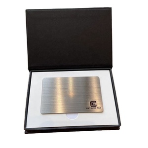 Stainless NFC metal membership card with box blank customized business NFC card