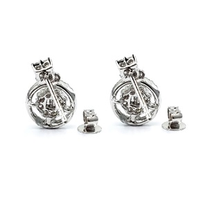 Pendientes de Oro Blanco Sólido de 18k de la Mejor Calidad del Fabricante Chino, con Diamantes Reales Redondos y en Forma de Baguette, Regalo de Moda para Mujer - Product Image 3