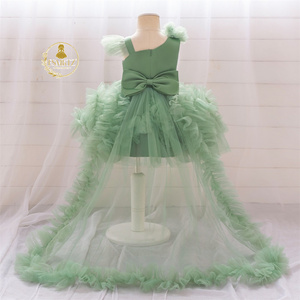 Vestito <span class=keywords><strong>da</strong></span> ballo a coda di rondine <span class=keywords><strong>per</strong></span> neonate, con scollo a O, motivo floreale, balze e paillettes, <span class=keywords><strong>per</strong></span> 1-3 anni, ideale <span class=keywords><strong>per</strong></span> feste dei cento giorni - Product Image 4