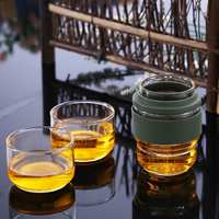 Ensemble théière et tasses de voyage portables au design personnalisé, 1 théière 2 tasses, ensemble de thé Kung Fu portable avec infuseur