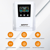 Contrôleur de charge solaire MPPT 100A avec détection automatique de tension 12V/24V, régulation intelligente pour les systèmes solaires hors réseau