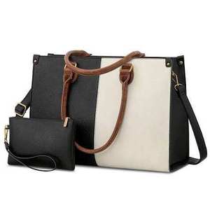 Ladies Faux <b>Leather</b> <b>Handbag</b> With Tassel Accent ZIP Closure Two Handles Roomy Interior Elegant Purse For Office Shopping - Product Image 6