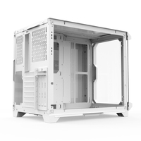 AntarcChill Computer Cabinet Custom Mid Tower Pc Case Atx/micro/ ITX Tempered Glass Atx Case for Pc 1*USB3.0+2*USB2.0+HD Audio
