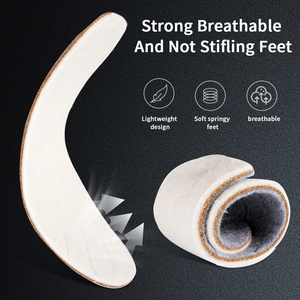 Inserts de chaussures en liège minces Semelles intérieures en laine à trois couches pour garder au chaud Semelles en feutre de liège Semelles de chaussures confortables - Product Image 6