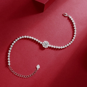 Bracelet Tennis Moissanite Viral 2026 en Argent 925, 0.5ct, Testeur <span class=keywords><strong>de</strong></span> Diamant Inclus, Moissanite VVS D et Zircon Cubique, Bracelet Iced Out - Product Image 2