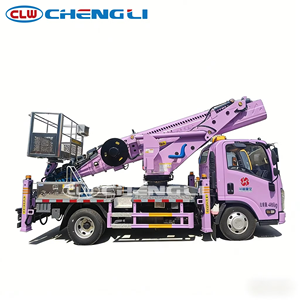 Camion de travail aérien hydraulique Chengli Purple 4x2 avec nacelle élévatrice pour opérations en haute altitude - Product Image 1