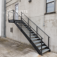 Escalier extérieur en acier de précision pour développement résidentiel, fabrication OEM/ODM