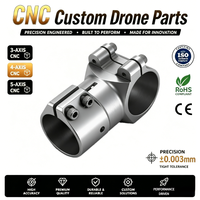 Composants de drone, usinage CNC de précision, pièces de drone, usinage CNC, adaptateur de train d'atterrissage en aluminium 6061, 16 à 30 mm, UAV