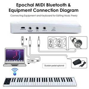 Portable Electronic Piano 88 Key Roll Up Keyboard For Home Beginner Professional Use With Usb Battery Power - Product Image 2