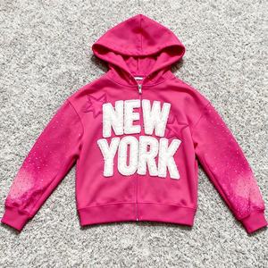 Sudadera con Capucha Estilo Americano 2026, 450GSM, Lavada y Desgastada, con Parche Bordado Personalizado, Estampado de Letras, Unisex, Corte Holgado - Product Image 4