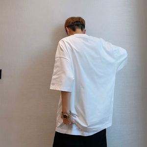 Camiseta de peso pesado de gran tamaño con logotipo personalizado para hombre 100% tela de punto de algodón para imprimir - Product Image 5