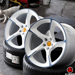 Rueda de Aleación de Lujo SJ Multi-Spoke 18x8 5x112 PCD para <span class=keywords><strong>BMW</strong></span> Serie 3, Mercedes Clase C, Audi A4, Sedanes Premium - Product Image 1