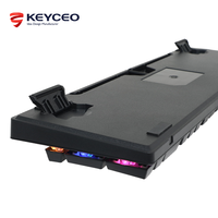 OEM USB 104 Keys Wired RGB LED Mechanical Gaming Cheap Keyboard Double Injection Keycaps Gamer Desktop PC Computer Printed logo