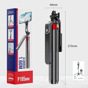 Trípode de Piso para Transmisión en Vivo P185 de 1.8 m de Altura, Palo Selfie con Cuádruple Soporte Antivibración - Product Image 2