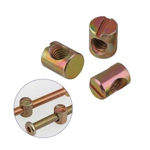 Tuercas de barril ranuradas galvanizadas M6 M8 para conexión de cunas y sillas - Product Image 2