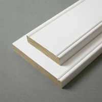 Moulures en MDF de pin blanc apprêté pour décoration intérieure moderne, moulures de plinthe étanches