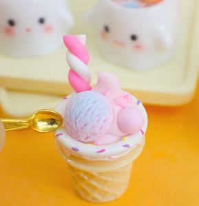 <span class=keywords><strong>Boule</strong></span> de crème glacée miniature en résine de simulation, cornet de crème glacée, jouets de jeu d'imitation pour maison de poupée, ornement, artisanat domestique, accessoires de bricolage - Product Image 2
