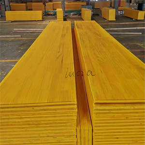 Panel de madera contrachapada de encofrado amarillo de 3 capas de abeto o pino para encofrado de construcción de hormigón - Product Image 2