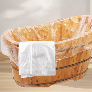 Fournitures hôtelières : Doublures jetables épaissies pour baignoires et bacs <span class=keywords><strong>à</strong></span> pieds, pour bains <span class=keywords><strong>de</strong></span> pieds, bacs en <span class=keywords><strong>bois</strong></span> et SPA <span class=keywords><strong>de</strong></span> voyage - Product Image 1