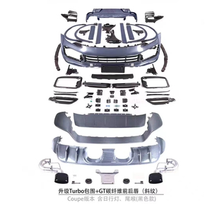 LQ 2018-2023 Cayenne <span class=keywords><strong>Coupe</strong></span> Nuevo Turbo GT Kit de actualización de parachoques con luz antiniebla Cut E3 Bolt-On Garantía de 1 año - Product Image 1