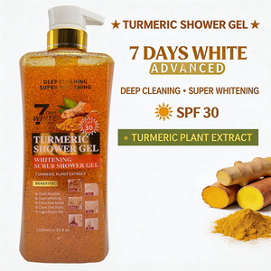 Gel Douche Exfoliant au Curcuma 7 Jours <span class=keywords><strong>de</strong></span> Blanchiment, Éclaircissant les Jointures, Contrôle du Sébum, Hydratant, Éclaircissant, Antibactérien - Product Image 4