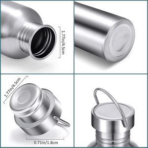 Botella de agua de una sola pared de acero inoxidable para ciclismo, botella deportiva de 500ml y 750ml para viaje de acampada al aire libre, venta al por mayor de una sola capa - Product Image 6