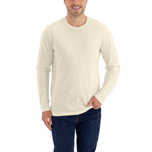 Camiseta Esencial de Manga Larga, Mezcla de Poliéster/Algodón, 240g, Bordada, Versátil para Hombre, Personalizable con Marca, para Uso Diario - Product Image 6