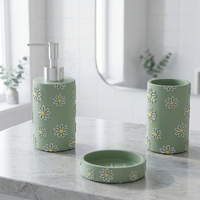 Offre Spéciale : Ensemble d'Accessoires de Salle de Bain Personnalisable en Trois Pièces, Haute Résine, Écologique, Certifié ISO9001, OEM/ODM Disponible pour la Maison