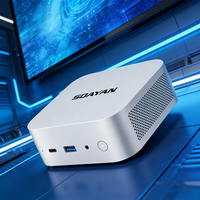 Mini PC AMD R5 6600H con hasta 24GB LPDDR5, compatible con SSD PCIe NVMe, salida triple 4K, WiFi6, Win11/Linux, Mini PC para juegos