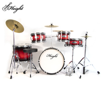 Kit de batterie pour enfants 5 pièces en bois, idéal pour débutants, avec tabouret et cymbales, personnalisable OEM pour l'éducation - Fournisseur direct usine