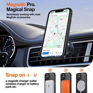 Cover per telefono sottile magnetica opaca per <span class=keywords><strong>iPhone</strong></span> <span class=keywords><strong>13</strong></span> <span class=keywords><strong>Pro</strong></span> 14 <span class=keywords><strong>Pro</strong></span> <span class=keywords><strong>Max</strong></span> 15 16 <span class=keywords><strong>Pro</strong></span> <span class=keywords><strong>protezione</strong></span> antiurto con schienale traslucido - Product Image 4