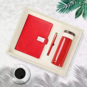 Juego de Regalo de Cuaderno de Negocios de Lujo con Logotipo Corporativo Personalizado, Cuaderno A5 de PU, Planificador, Taza Térmica y Bolígrafo, 3 Piezas - Product Image 4