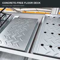 Panneau de plancher en acier à installation à sec |   Plateforme de mezzanine préfabriquée pour projets de stockage en entrepôt sur le deuxième étage