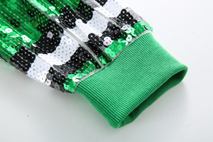 High Quality Game Day Philadelphia Eagle <strong>Silver</strong> <strong>Sequin</strong> <strong>Jackets</strong> Women Sport Glitter Jersey Eagles <strong>Sequin</strong> <strong>Jackets</strong> - Product Image 5