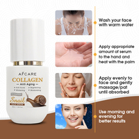 Sérum liquide pour le visage minimisant les pores sans sulfate, acide hyaluronique, collagène d'escargot pour le corps et le visage, hydratant, anti-âge, éclaircissant