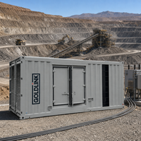 Générateur diesel conteneurisé Goldlink Cummins 900KW 1000KW 1200KW, démarrage électrique, avec système de refroidissement par eau, certifié CE