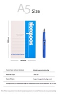 Carnet de notes A5 ligné épais à reliure agrafée en papier, coffret cadeau, origine Chine, marque OEM, vente en gros disponible