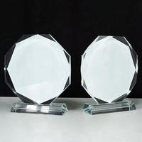 Trophées et Plaques en Cristal Personnalisables – Trophée Octogonal Vierge en Cristal pour Sublimation
