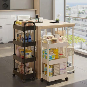 Estante de Almacenamiento de 4 Niveles para Rollos de Papel Higiénico, Dormitorio, <span class=keywords><strong>Cocina</strong></span> Móvil, Platos, Soporte para <span class=keywords><strong>Techo</strong></span> - Product Image 1