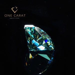 GRA認定ラウンドカットルースラボ栽培ダイヤモンドモアッサナイトVVSグリーンカラー合成宝石 - Product Image 4