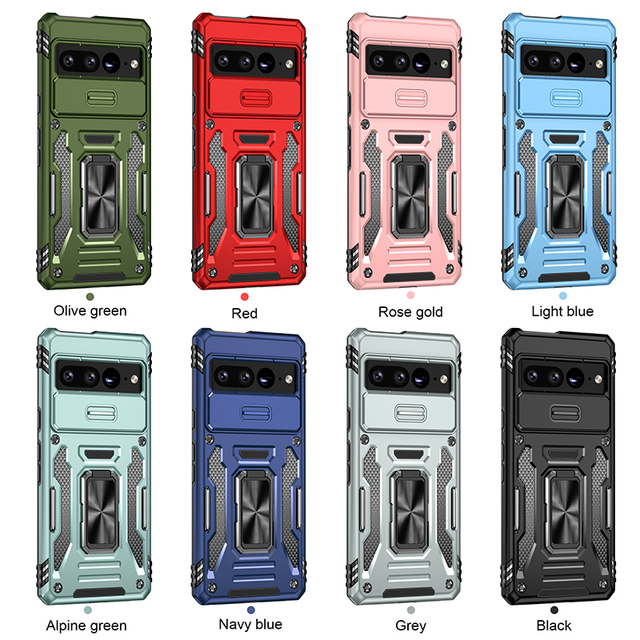 New Camera Lens Protection Phone Case for google Pixel 7 8 Magnetic Holder TPU PC Phone Cover for google Pixel 8 7 Pro