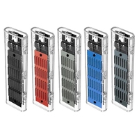 Carcasa USB3.1 Gen2 Tipo-C de 10 Gbps Transparente para SSD M.2 NVMe, Carcasa Externa para Disco Duro con Interfaz SATA
