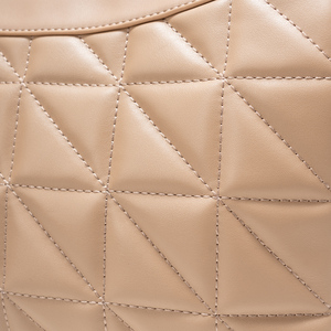 Bolso Bandolera Acolchado de PU, Diseño de Marca Famosa, Pequeño, Moderno, con Cierre de Cremallera, Poliéster Impermeable - Product Image 4