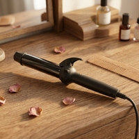 Fer à boucler professionnel en céramique avec 3 températures réglables, anti-brûlure, pour la coiffure à domicile